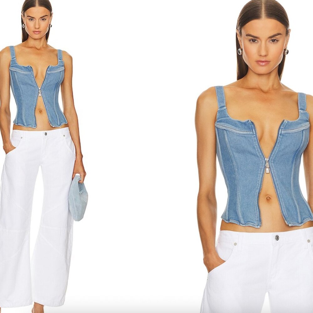 EB Denim Rainy Corset - Light wash NWT